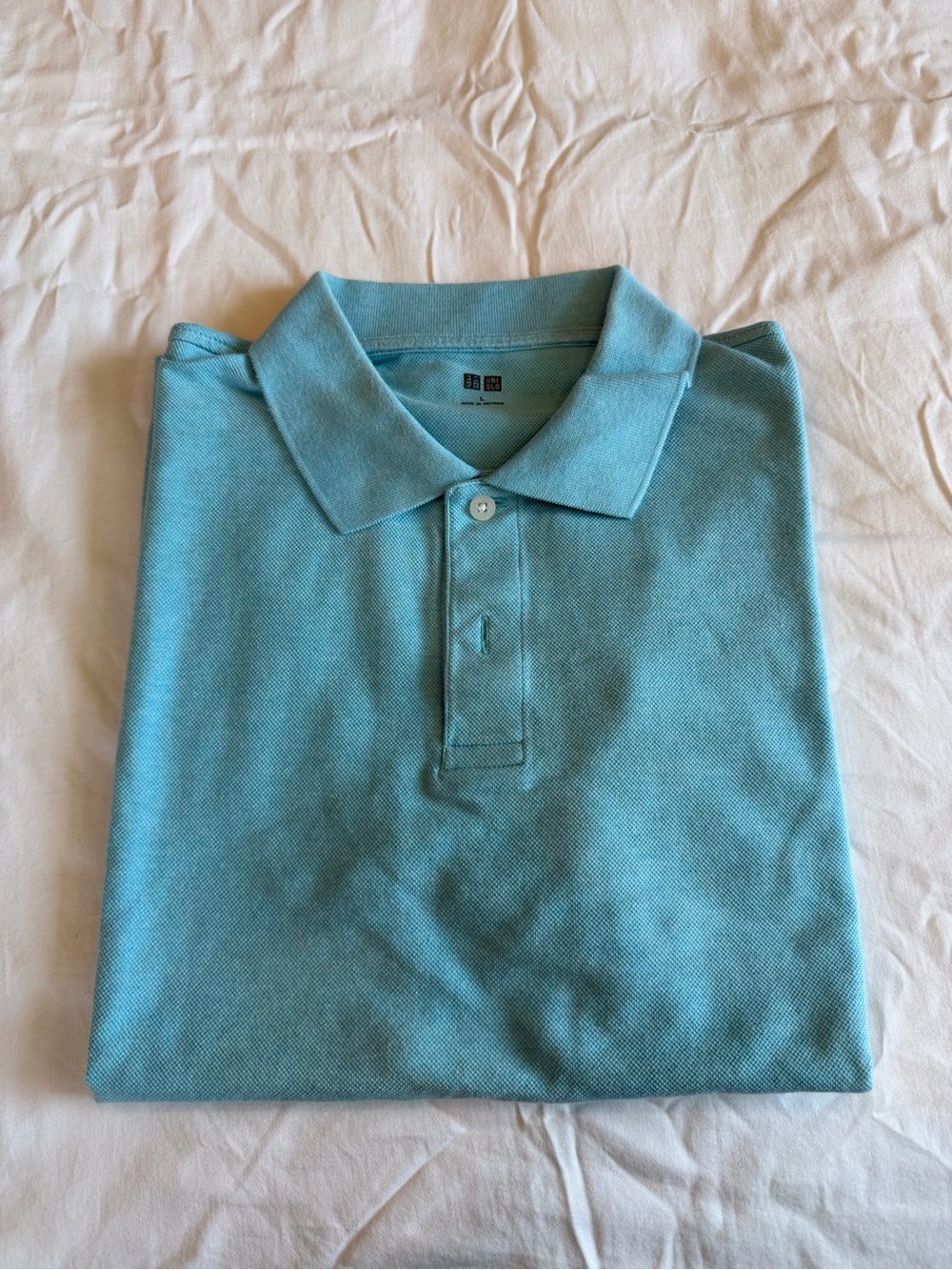 Uniqlo Light Aqua Polo Shirt